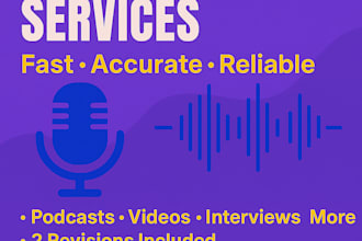 transcribe english audio and videos transcription
