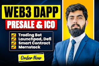 be blockchain developer for web3 dapp, smart contract, presale, dex, pump