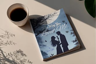 create a standard book cover for ebook, fantasy and romance design