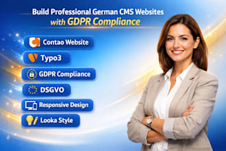 deliver a fully gdpr, dsgvo compliant german contao or typo3 website