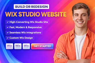 design or redesign wix studio landing page, wix  studio redesign