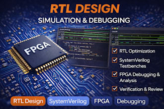 design, simulate, and debug fpga projects using verilog, vhdl, rtl, and vivado