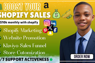 promote your shopify store, shopify marketing, complete klaviyo sales funnel