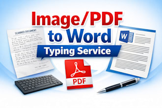 convert image to word or PDF with accurate typing