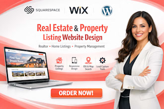 squarespace realtor home listing agent website design property management houzez