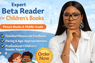 beta read and critique your childrens book picture book or kids story
