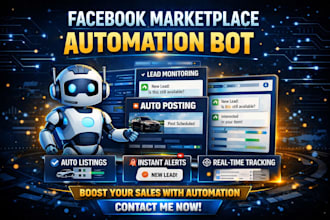 develop facebook marketplace automation bot for auto posting and monitoring