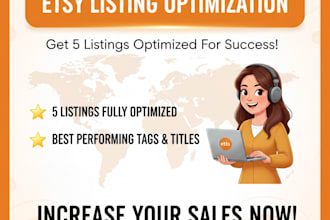 expert etsy SEO optimization for 5 listings to boost rankings and sales