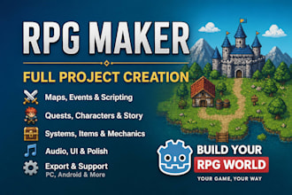 design and build rpg game systems, plugin, ui, mx, mz