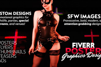 design custom graphics for night life, adult party, clubs and social venues