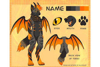 furry ref sheet anthro sfw or nsfw fursona ref sheet furry references sheet