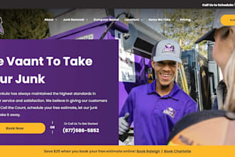 creating a unique cleaner, trash remover, handyman wordpress website