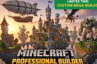 build minecraft castle, villages, base, hubs, spawns, house