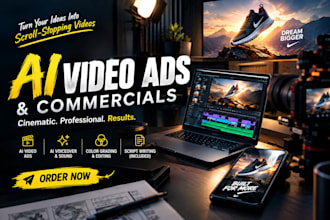 create cinematic ai video ads, ai commercial ads, ai product video ads ai promo
