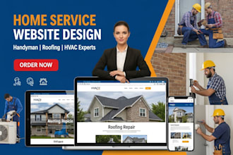 design a professional handyman, roofing, hvac home service website