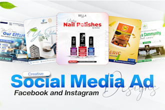 design creative social media ad designs and meta ad