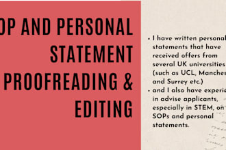 proofread and improve your stem sop or personal statement