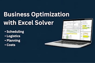solve business optimization problems using excel solver and linear programming