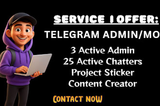 be your dedicated social media moderator telegram mod, setup bot