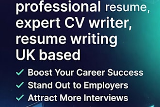 write a professional CV resume, expert CV writer, resume writing UK based