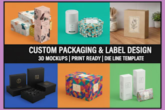design modern product packaging with 3d mockup
