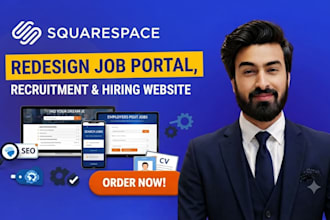 build job portal website recruitment website hiring website squarespace website