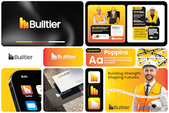 design professional business logo and complete branding kit with brand identity