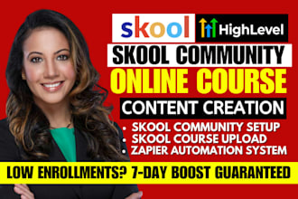 setup skool online community skool online course community setup skool manager