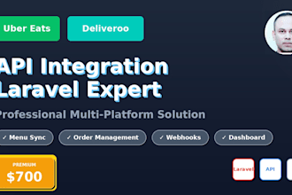 integrate uber eats, deliveroo API into laravel project