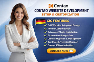 build customize update contao cms website with ecommerce integration fix bugs