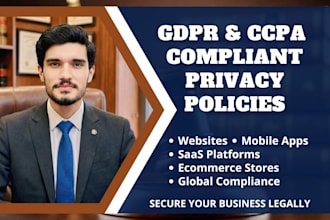 draft gdpr and ccpa compliant privacy policy for your website or app