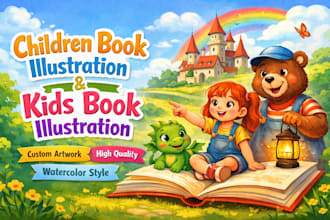 create children book illustration and kids book illustration