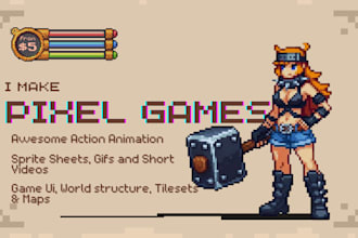 draw professional pixel artcharacter design and pixel animation of your choice