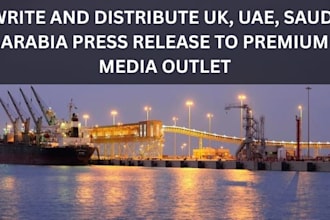 write and distribute UK, uae, saudi arabia press release to premium media outlet