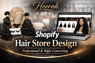 design a luxury shopify store for human hair brands