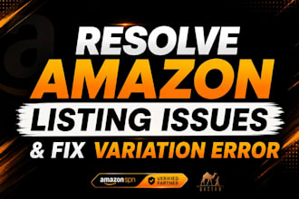 resolve amazon listing issues and fix variation errors