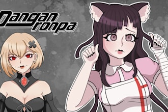 draw in my danganronpa anime art style