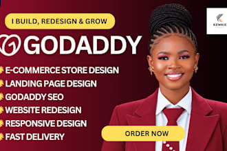 design godaddy website, godaddy redesign, godaddy SEO, godaddy builder