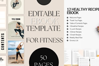 create fitness coach ebook, workout plan pdf, canva lead magnet