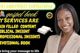 ghostwrite inspirational gospel books or devotionals for authors