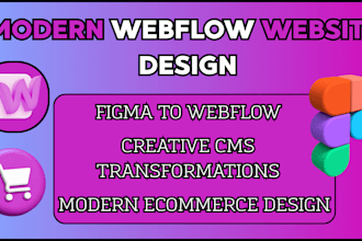 webflow website design, figma webflow landing page, webflow website development