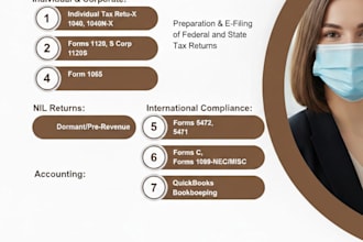 prepare US tax return 1120 form 5472 and fax to the irs