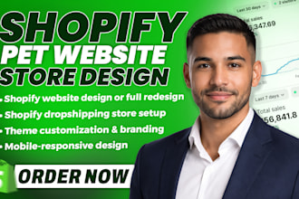 design pet shopify store, shopify pet store website, shopify dropshipping store