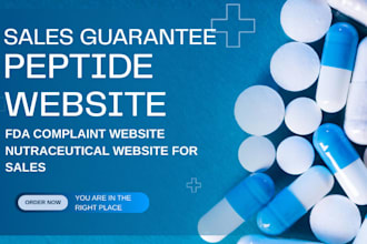 build peptide website fda complaint website nutraceutical website for sales