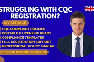 write cqc compliant policies and procedures for UK care services