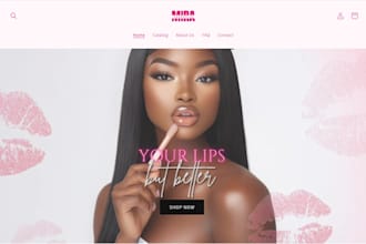 build lipstick shopify store lip gloss cosmetic beauty store droppshipping store