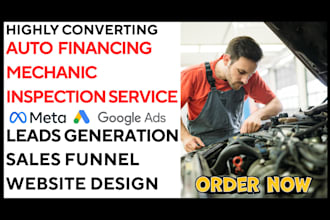 generate auto financing warranty inspection service mechanic lead and website