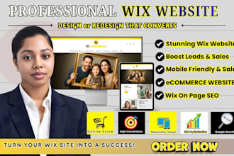build branded wix website design or redesign wix website wix website development