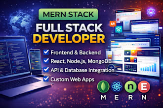 develop full stack mern web app with react node mongodb