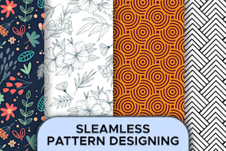 design seamless patterns for fabric, wallpaper and products